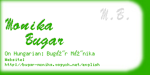 monika bugar business card